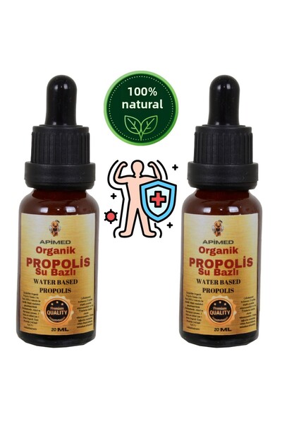 APİMED البروبوليس (قاعدة مائية) 20 مل + 20 مل عبوة مدرسية