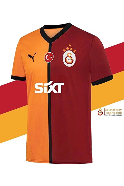 Galatasaray Original Licensed 2024/25 Yellow Red 5 Star Fan Jersey Sports Wristband Set