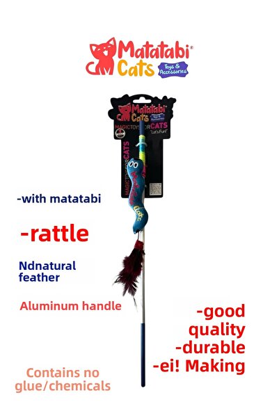 MATATABİ CATS صنارة صيد القطط من وورمي - مع لعبة قطيفة صوتية، مكونات ماتاتابي...