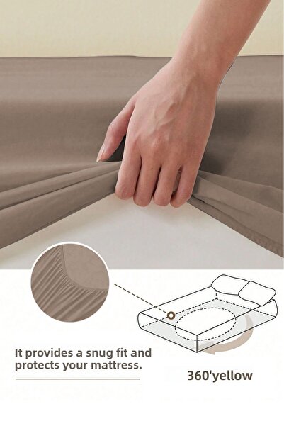 Owra Elastic Cotton Fitted Combed Sheet Single Double King Size Bed 100X200, 160X200, 180X200