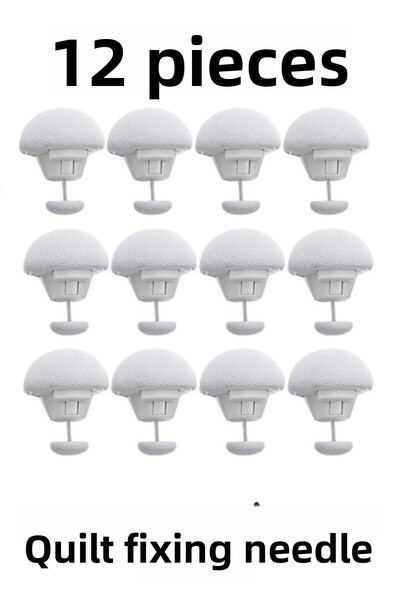Tiesa Home 12 τμχ Σεντόνια Παπλωματοθήκη Στερέωσης Βελόνας Κουμπί Κλιπ Σταθεροποιητής Λευκό