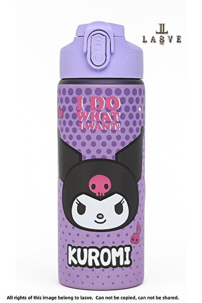 kuromi New Season Stainless Steel Bottle with Straw 600ml