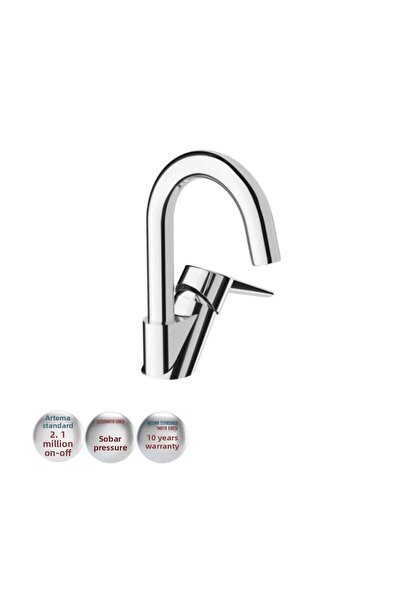 Artema Chrome A42442 - Solid S Sink Faucet with Swivel Spout