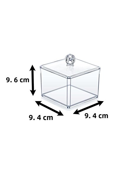bermeks Set de 2 organizatoare pătrate pentru machiaj din bumbac