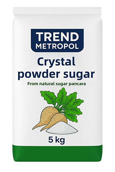 METROPOL سكر بودرة كريستال 5 كجم - إنتاج طبيعي من 100% سكر البنجر