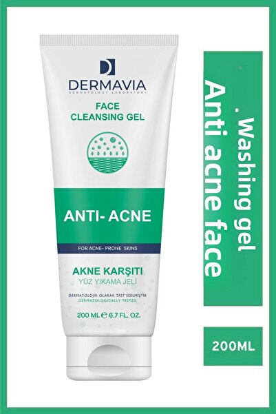 Dermavia جل غسول الوجه المضاد لحب الشباب بحمض الساليسيليك غير المعطر 200 مل