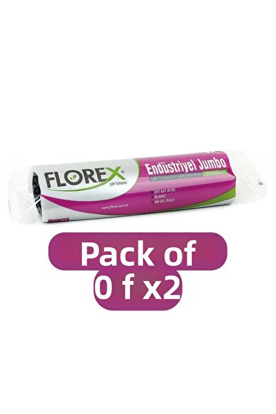 Florex كيس قم صناعي كبير الحجم 80 × 110 سم 10 لفات أسود 20 لفة (200 قطعة)