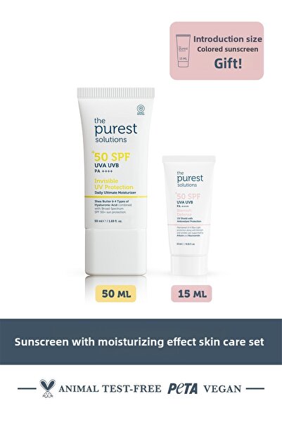 The Purest Solutions Set de îngrijire a pielii cu protecție solară cu efect h...