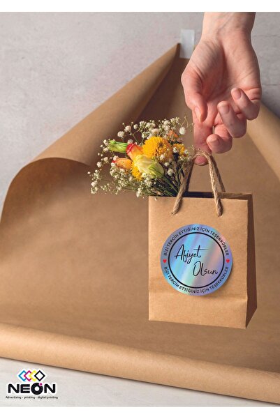 NEON Dijital Baskı Merkezi هولوغرام - شكرًا لك على اختيارنا - ملصق شكرًا لك على اختيارنا - ملصق - 300 قطعة