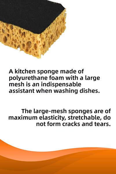 grimorlife 12 Pieces of Fiber Flat Dish Sponge – Special Textured, Durable Wide Pore Kitchen Sponge Set