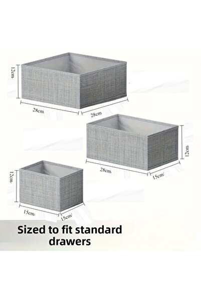 Textia Home 6-Piece Patterned Closet Organizer Set, Shelf Organizer, Clothing Storage Box