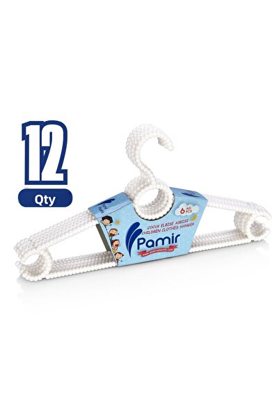 Pamir Plastik 12 قطعة من شماعات ملابس الأطفال والرضع