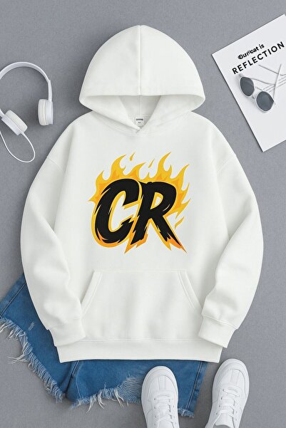 CLASSY.MODA Cristiano Ronaldo CR Σχεδιασμός με 3 κλωστές με κουκούλα καγκουρό...