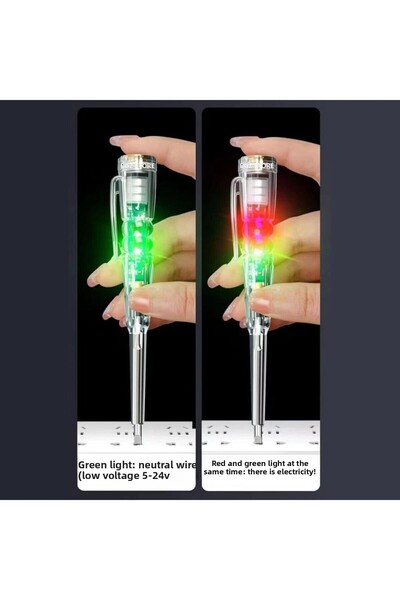 UmoTech Check Pen Electrical Electronic Tester Red Green Led Lighted Phase Voltage Test Screwdriver