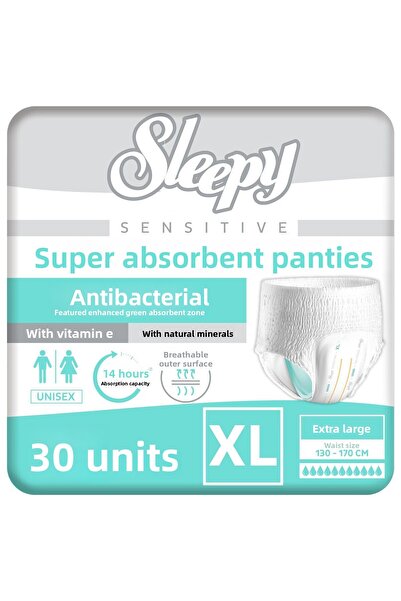 Sleepy سراويل داخلية ماصة مضادة للبكتيريا حساسة مقاس كبير جدًا 30 قطعة