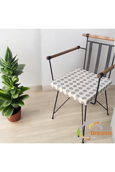 DÜŞLER EV TEKSTİLİ 40x40 Gri cu buline crem, rezistent la apa si pete, cu fer...