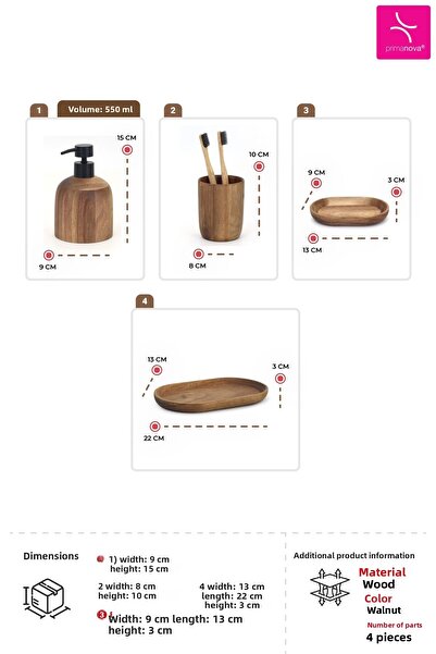 Prima Nova Σετ Μπάνιου Alessi 4 τεμαχίων