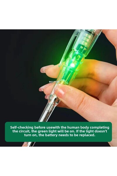 UmoTech Check Pen Electrical Electronic Tester Red Green Led Lighted Phase Voltage Test Screwdriver