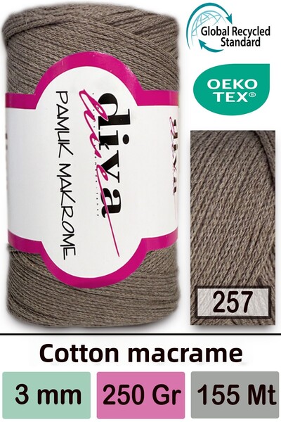 Diva İplik Diva Cotton Macrame 257 Mink