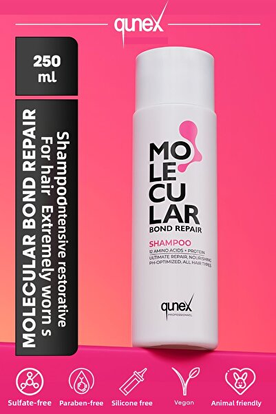 Molecular شامبو بوند ريبير المكثف لإصلاح الشعر التالف والمتآكل للغاية، خالي م...