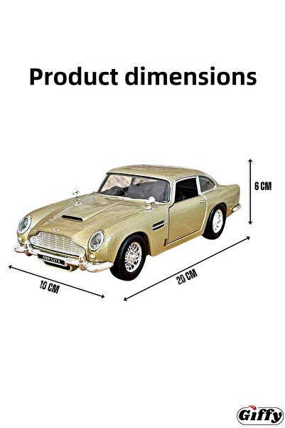 giffy Toy Diecast Aston Martin Db5 James Bond Model Car Boxed Collectible Figure 1:24 Scale Beige