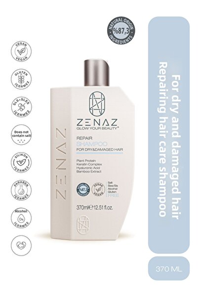 Zenaz Cosmetics شامبو العناية بالشعر لإصلاح الشعر الجاف والتالف