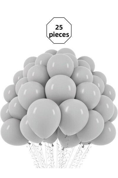 Bunloon Gray Balloon 25 Pieces Pastel Colors – Stylish Decoration and Event Decoration Set