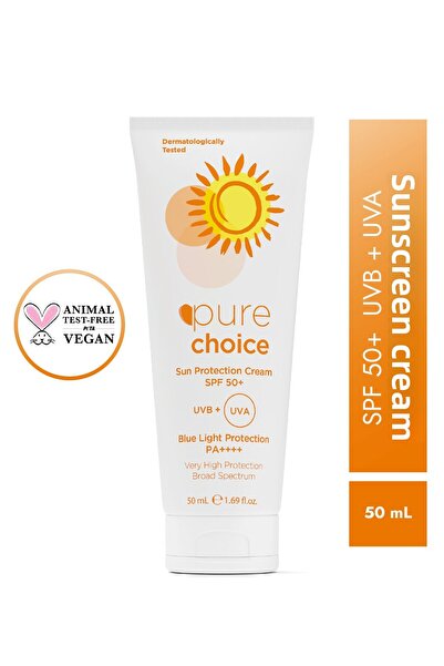 Pure Choice Spf 50+ Sunscreen Cream, 50ml - Water Resistant Very High Protection