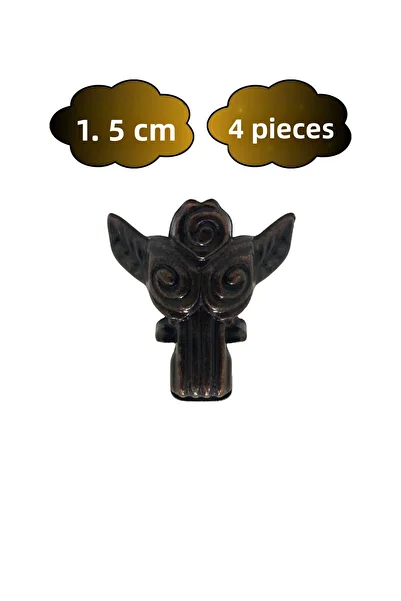 DSYapıAksesuar Angel 1.5cm Metal Leg Dowry and Gift Box Furniture Leg(1.5cm)(Bronze)(4 Pcs)