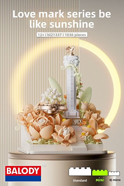 balody Be Like Sunshine - مجموعة مكعبات البناء من سلسلة Love Mark مكونة من 1036 قطعة