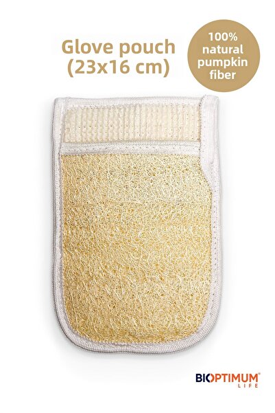 Bioptimum Life كيس قفازات من ألياف اليقطين الطبيعية (23x16 سم)