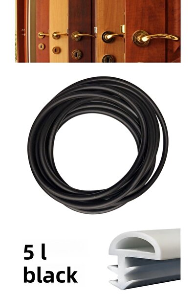 BABAWİCK American Panel Door Felt 5 Meters Black Color Wooden Door Gasket