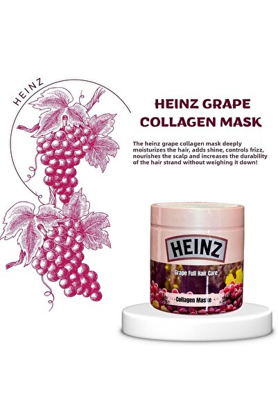Heinz قناع إصلاح الشعر بالكيراتين والبيوتين للشعر الجاف والتالف