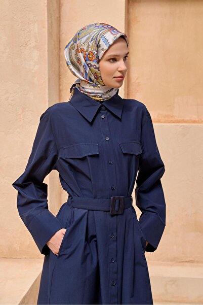 Belli Μεταξωτό Φουλάρι Tivil 4111 - 31 Γκρι Μικτό σχέδιο