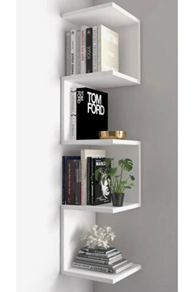 AYDIN MOBİLYA Zig Zag Köşe Duvar Rafı MDF