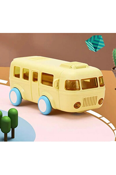 TAHA İTHALAT TREND ASKILI SEVİMLİ OTOBÜS MATARA ÇOCUK SULUK 500 ML