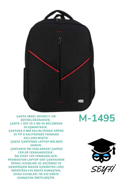 SEYFİKİRTASİYE Document Notebook High School Middle School Primary School University Travel Bag 1St Class Waterproof Fabric