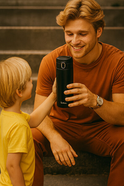 Tantitoni Termos Powder Black 400 ML Paslanmaz Çelik