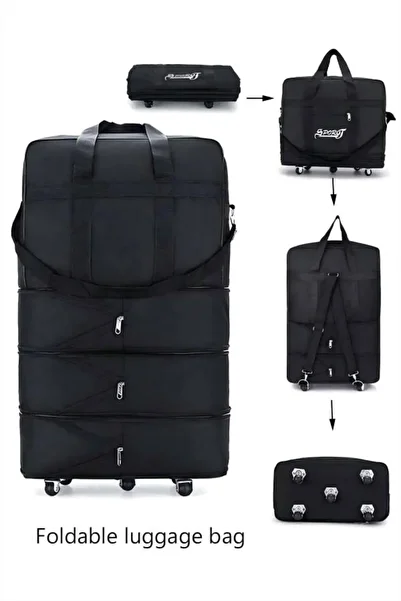 Generic Expandable Folding Duffel Bag Suitcase Foldable Rolling Travel Luggage Bag Duffel Bag