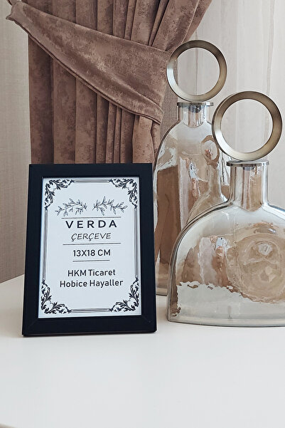 Verda Çerçeve 13X18 cm Photo Frame! Decorative Desktop Frame with Wooden Legs and Pvc Glass!