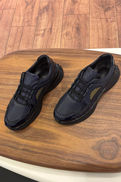 Luiz Paulo 2021 СИНІЙ ЧОРНИЙ ШНУРКОВІ ЧЕРЕВИКИ З НАСТУПНОЮ ШКІРОЮ - ЧОЛОВІЧІ СПОРТИВНІ ЧЕРЕВИКИ