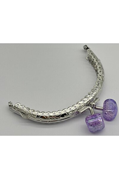 angel çanta aksesuar حقيبة محفظة Angel بيضاوية فضية مقاس 10 سم - مشبك بورصة أ...