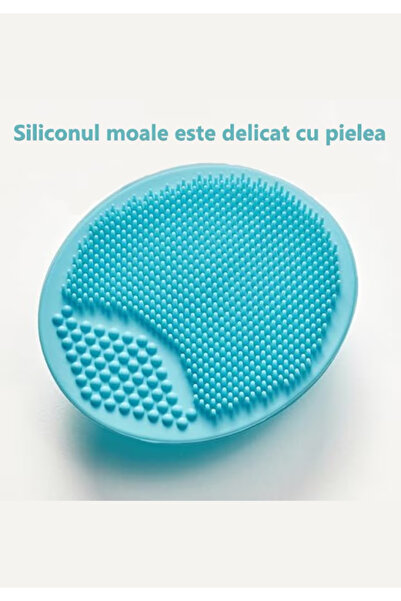 TrioStore Silicone Bath Brush for Babies, Scab Removal, Blue