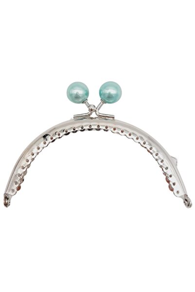 angel çanta aksesuar إكسسوار حقيبة Angel باللون الأخضر المائي - معدن فضي 10.5...