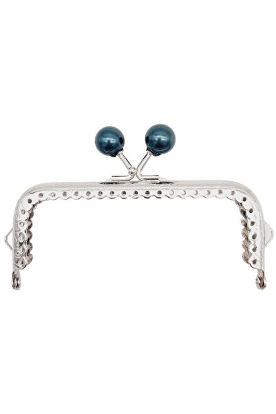 angel çanta aksesuar Angel Çanta Aksesuar 10.5 cm Gümüş Metal Koyu Lacivert T...