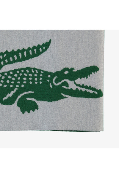 Lacoste Ανδρικό μάλλινο με τύπωμα γκρι κασκόλ