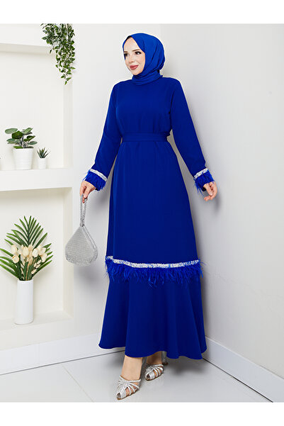 modapark.ist Women's Feather and Stone Detailed Dress