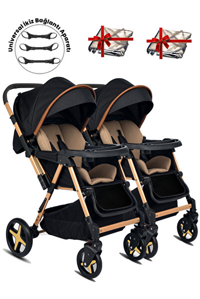 Baby Home 810 Ayrılıp Birleşebilen Çift Yönlü İkiz Bebek Arabası