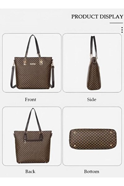 Generic 6pcs Handbags Set, PU Leather Printing Pattern Purse Sets,Fashion Multipurpose Travel Tote Bag