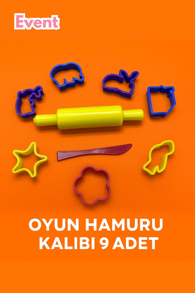 EVENT Oyun Hamuru Kalıbı 9 Parça Renkli
